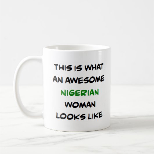 nigerian woman, awesome kaffeetasse (Links)