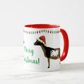 Nigerianer Zwarf Milchziegen Weihnachten Tasse (VorderseiteRechts)