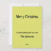 Nigerianische afrikanische Printwerbung zu Weihnac Feiertagskarte (Rückseite)