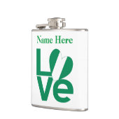 Nigerianische Fahnenflagge für grüne LIEBE Persona Flachmann (Links)