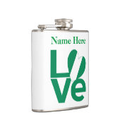 Nigerianische Fahnenflagge für grüne LIEBE Persona Flachmann (Rechts)