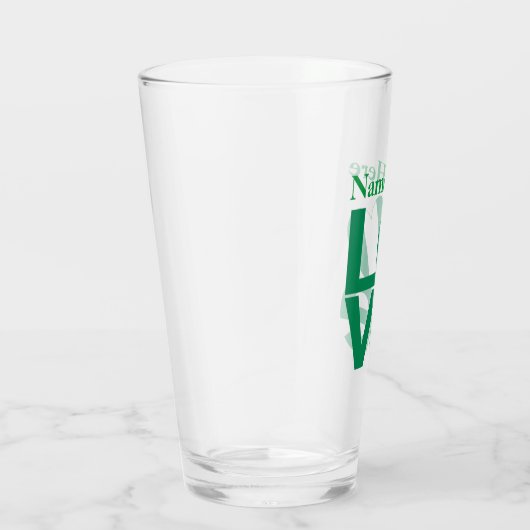 Nigerianische Fahnenflagge für grüne LIEBE Persona Glas (Rechts)