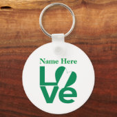 Nigerianische Fahnenflagge für grüne LIEBE Persona Schlüsselanhänger (Vorderseite)