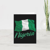 Nigerianische Flagge - Afrika Männer Frauen Kinder Karte (Vorderseite)