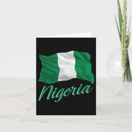 Nigerianische Flagge - Afrika Männer Frauen Kinder Karte (Vorderseite)