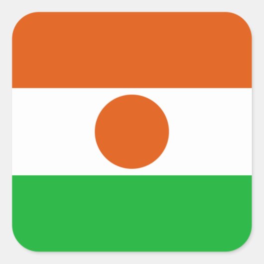 Nigerianische Flagge, Flagge Niger Quadratischer Aufkleber (Vorderseite)