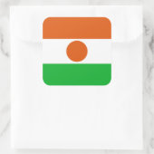 Nigerianische Flagge, Flagge Niger Quadratischer Aufkleber (Tasche)