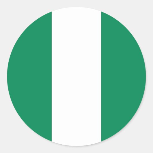 Nigerianische Flagge, Flagge Nigerias Runder Aufkleber (Vorderseite)