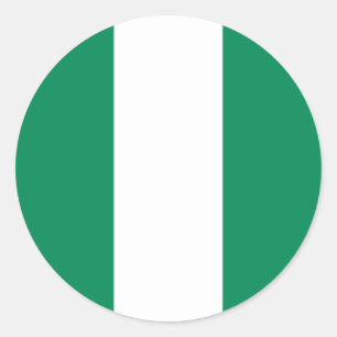 Nigerianische Flagge, Flagge Nigerias Runder Aufkleber