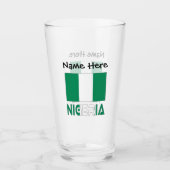 Nigerianische Flagge Schwarze Personalisierung Glas (Vorderseite)