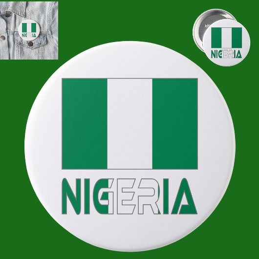 nigerianische Flagge und Nigeria Button