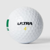nigerianische Flagge und Nigeria Golfball (Logo)