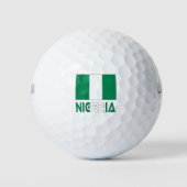 nigerianische Flagge und Nigeria Golfball (Vorderseite)