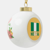 nigerianische Flagge und Nigeria Keramik Kugel-Ornament (Links)