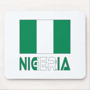 Nigerianische Flagge und Nigeria Mousepad