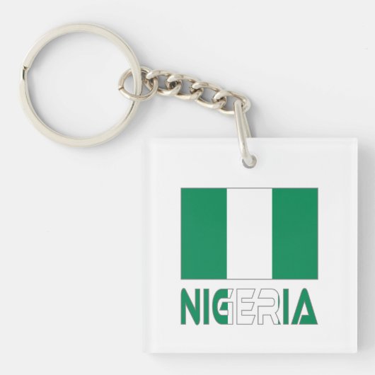 nigerianische Flagge und Nigeria Schlüsselanhänger (Vorderseite)