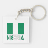 nigerianische Flagge und Nigeria Schlüsselanhänger (Rückseite)