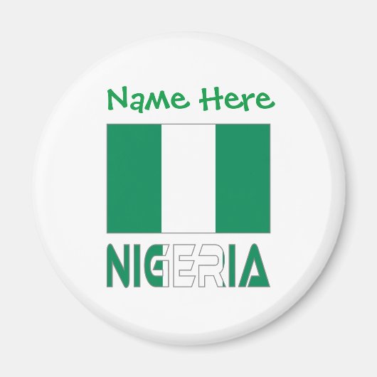 Nigerianische Flaggen-Grüne Personalisierung Magnet (Vorne)
