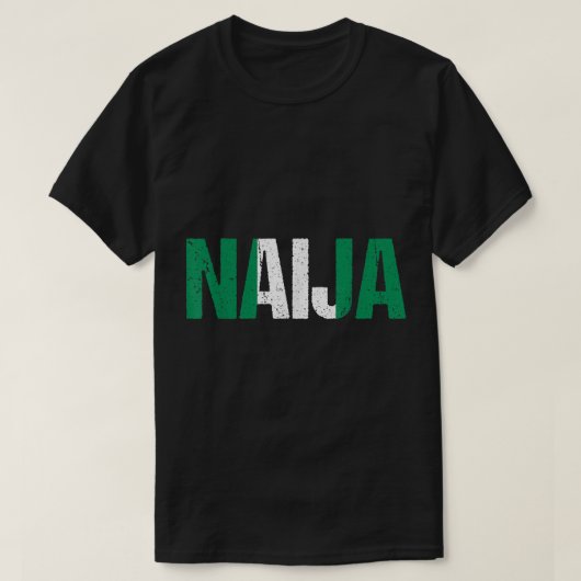 Nigerianische Flaggengeschenke für einen bedrückte T-Shirt (Design vorne)
