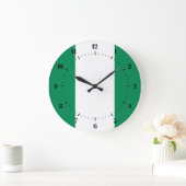 Nigerianische Flaggenuhren Große Wanduhr (Zuhause)