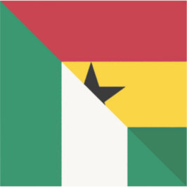 nigerianische ghanaische Flagge Nigeria Ghana Naij Aufkleber
