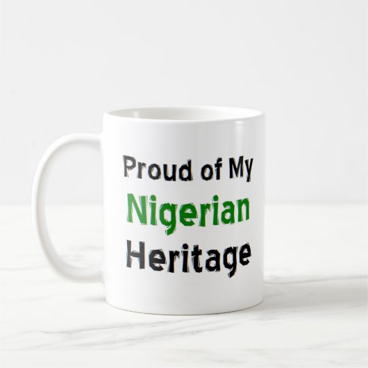 nigerianische Kaffeekaffee-Tasse Kaffeetasse (Links)