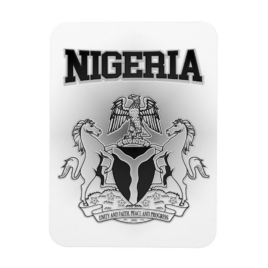Nigerianische Wappen Magnet (Vertikal)