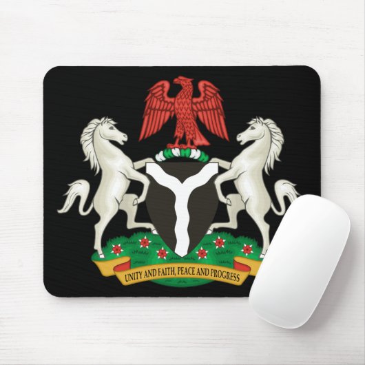 Nigerianische Wappen Mousepad (Mit Mouse)