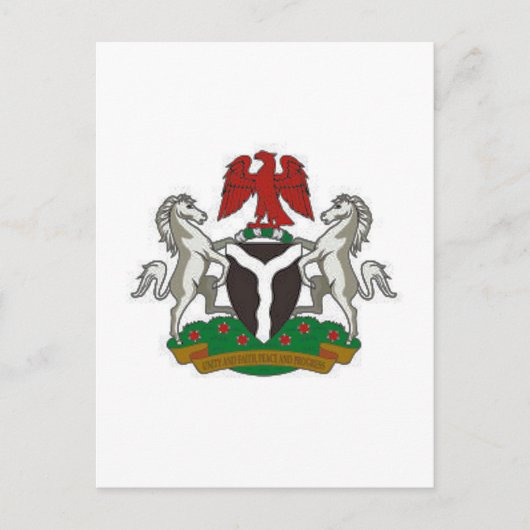 Nigerianische Wappen Postkarte (Vorderseite)