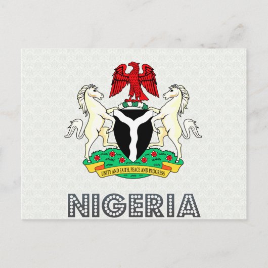 Nigerianische Wappen Postkarte (Vorderseite)