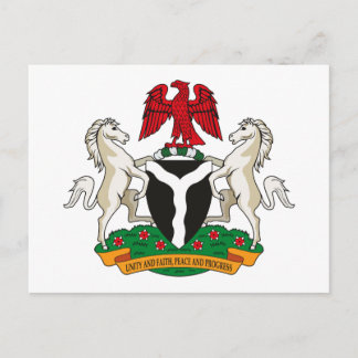 Nigerianische Wappen-Postkarte Postkarte
