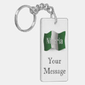 Nigerianische Wave-Flagge Schlüsselanhänger (Vorderseite links)