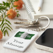 Nigerianische Wave-Flagge Schlüsselanhänger (Vorderseite rechts)