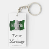 Nigerianische Wave-Flagge Schlüsselanhänger (Rückseite)