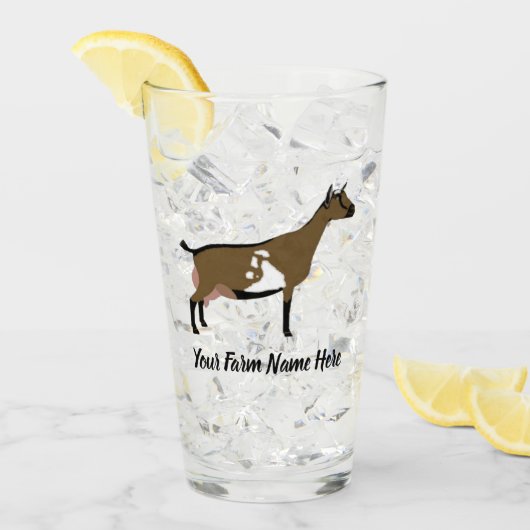 Nigerianische Zwerg Milchziege Glas (Vorderseite Ice)