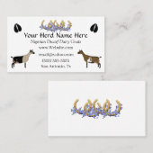 Nigerianische Zwerg Milchziege Visitenkarte (Vorne/Hinten)