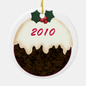 Nigerianische Zwerge Ziege Weihnachtsmannmütze Wei Keramikornament (Hinten)