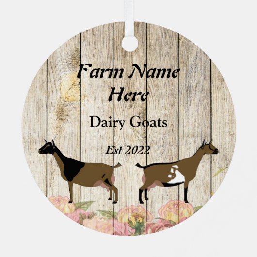 Nigerianische Zwergziege - Milchzeit Ornament Aus Metall (Rückseite)
