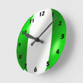 nigerianisches Flaggendesign Runde Wanduhr (Winkel)
