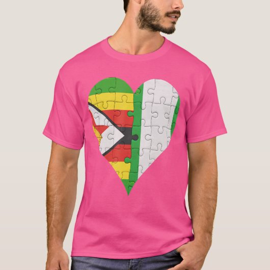 nigerianisches Flaggenherz T-Shirt (Vorderseite)