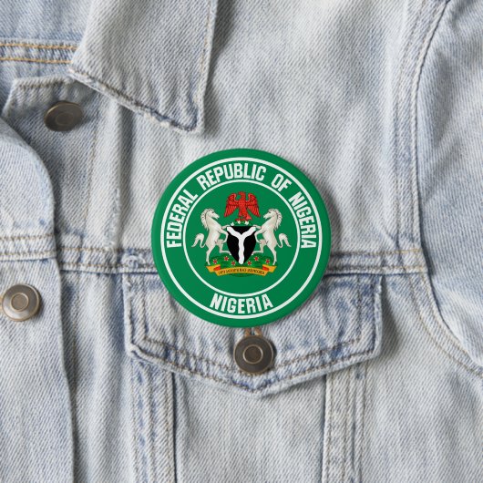 Nigerianisches Rundschild Button (Beispiel)