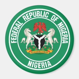 Nigerianisches Rundschild Magnet