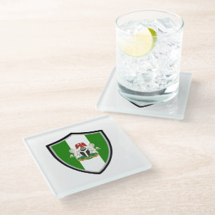 nigerianisches Wappen Glasuntersetzer