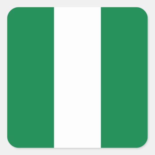 Nigerias Flaggenaufkleber Quadratischer Aufkleber (Vorderseite)