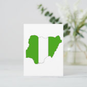 Nigerias Flaggenkarte Postkarte (Stehend Vorderseite)
