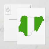 Nigerias Flaggenkarte Postkarte (Vorne/Hinten)