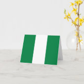 Nigerias Flaggennotecard Karte (Gelbe Blume)