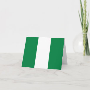 Nigerias Flaggennotecard Karte