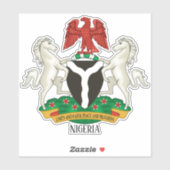 Nigerias nationale Wehrmedaille Aufkleber (Blatt)