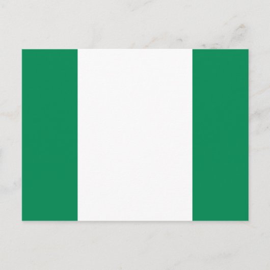 Nigerias (nigerianische Flagge) Postkarte (Vorderseite)